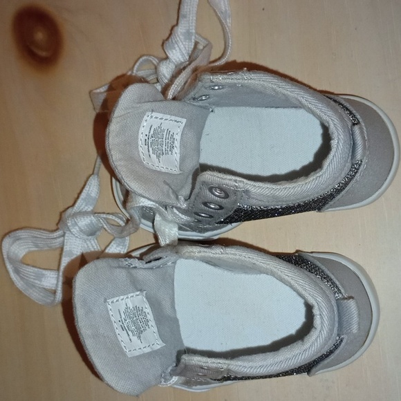 Glitter and Canvas Hightop Sneakers - Picture 3 of 9